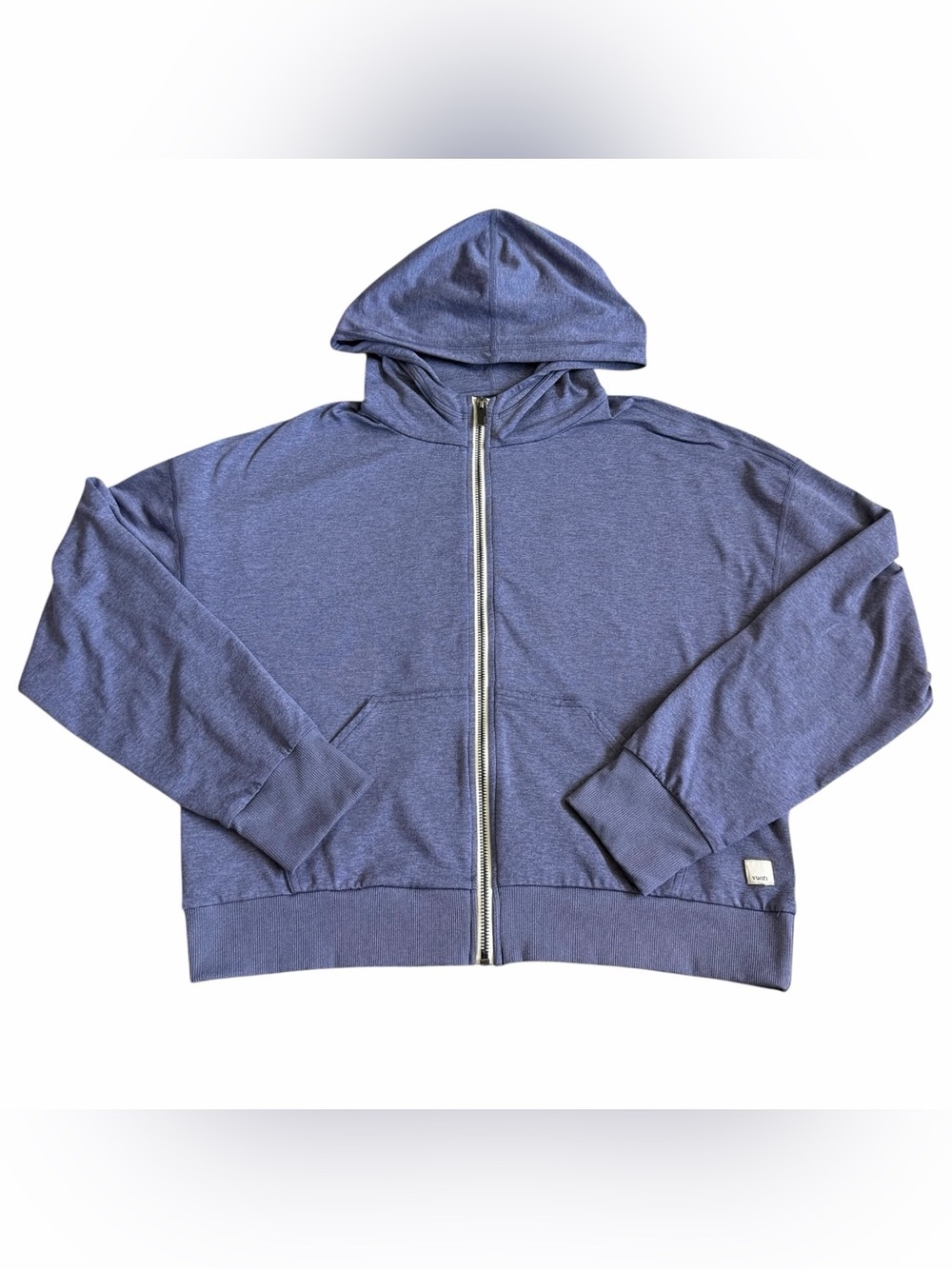 Vuori Women’s Halo Modern Full Zip Hoodie Sweatshirt Sz S Blue Heather VW2064